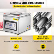 DZ-260C Digital Vacuum Sealer Food Vacuum Sealing Packing Machine 220V V952-DZ-260ZKBZJ400W01V3