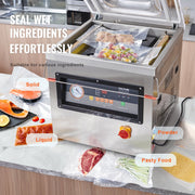 DZ-400/2F Automatic Vacuum Sealer Food Vacuum Sealing Packing Machine 220V V952-DZ-400-2FDSBZJ001V3