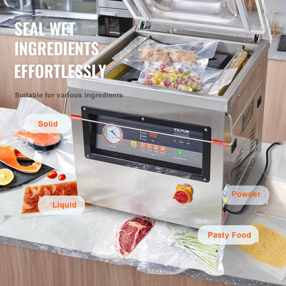 DZ-400/2F Automatic Vacuum Sealer Food Vacuum Sealing Packing Machine 220V V952-DZ-400-2FDSBZJ001V3