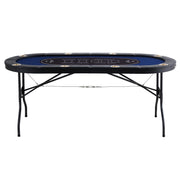 8 Player Foldable Poker Table, Blackjack Texas Holdem Poker Table with Padded Rails and Stainless Steel Cup V952-DZDTZDPKPZ8P95XDIV0