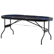 8 Player Foldable Poker Table, Blackjack Texas Holdem Poker Table with Padded Rails and Stainless Steel Cup V952-DZDTZDPKPZ8P95XDIV0