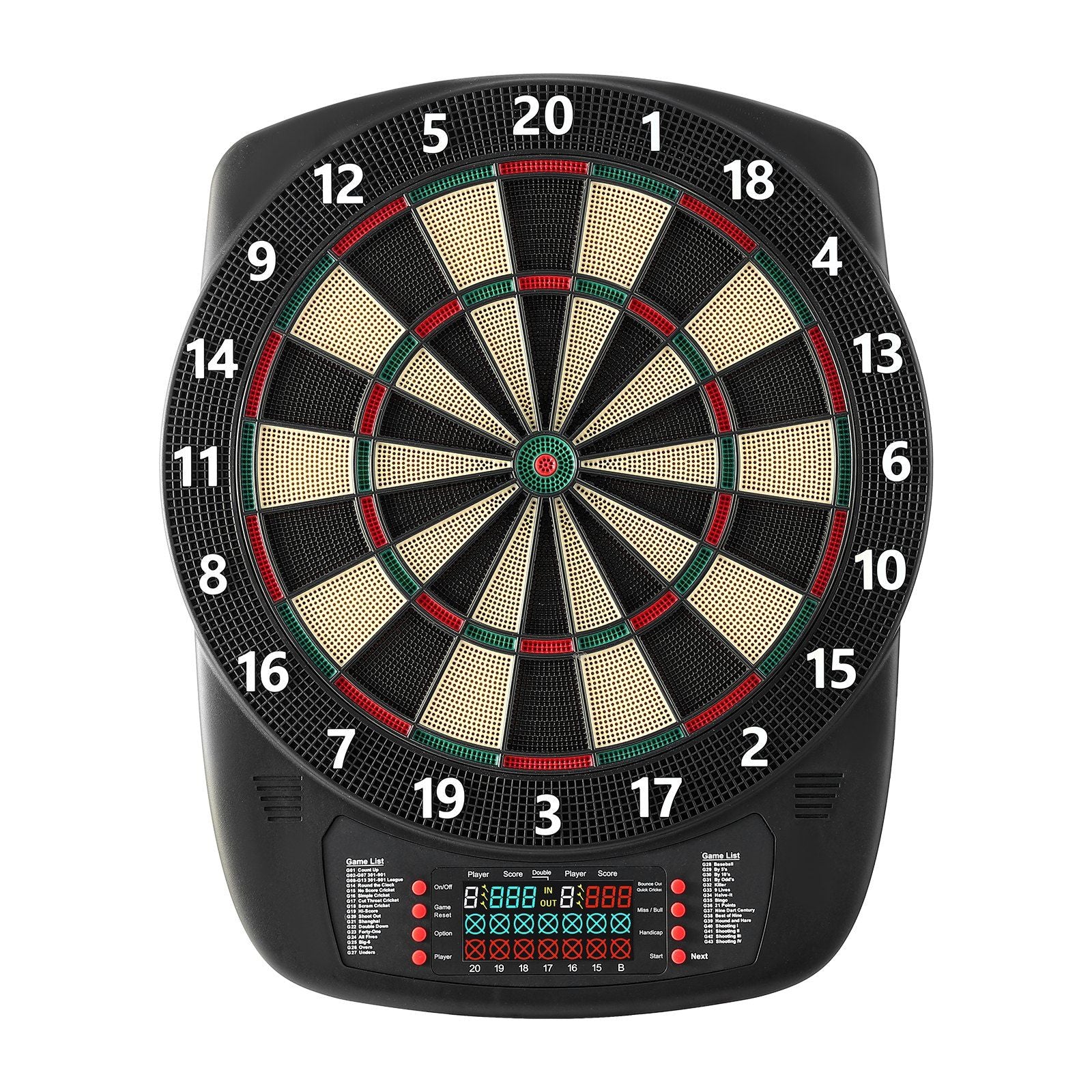 Electronic Dart Board, 336mm Target Dartboard with 43 Games & 200+ Variations for Up to 8 Players, 6 Dart V952-DZFBB135INCHUNE2I001V9