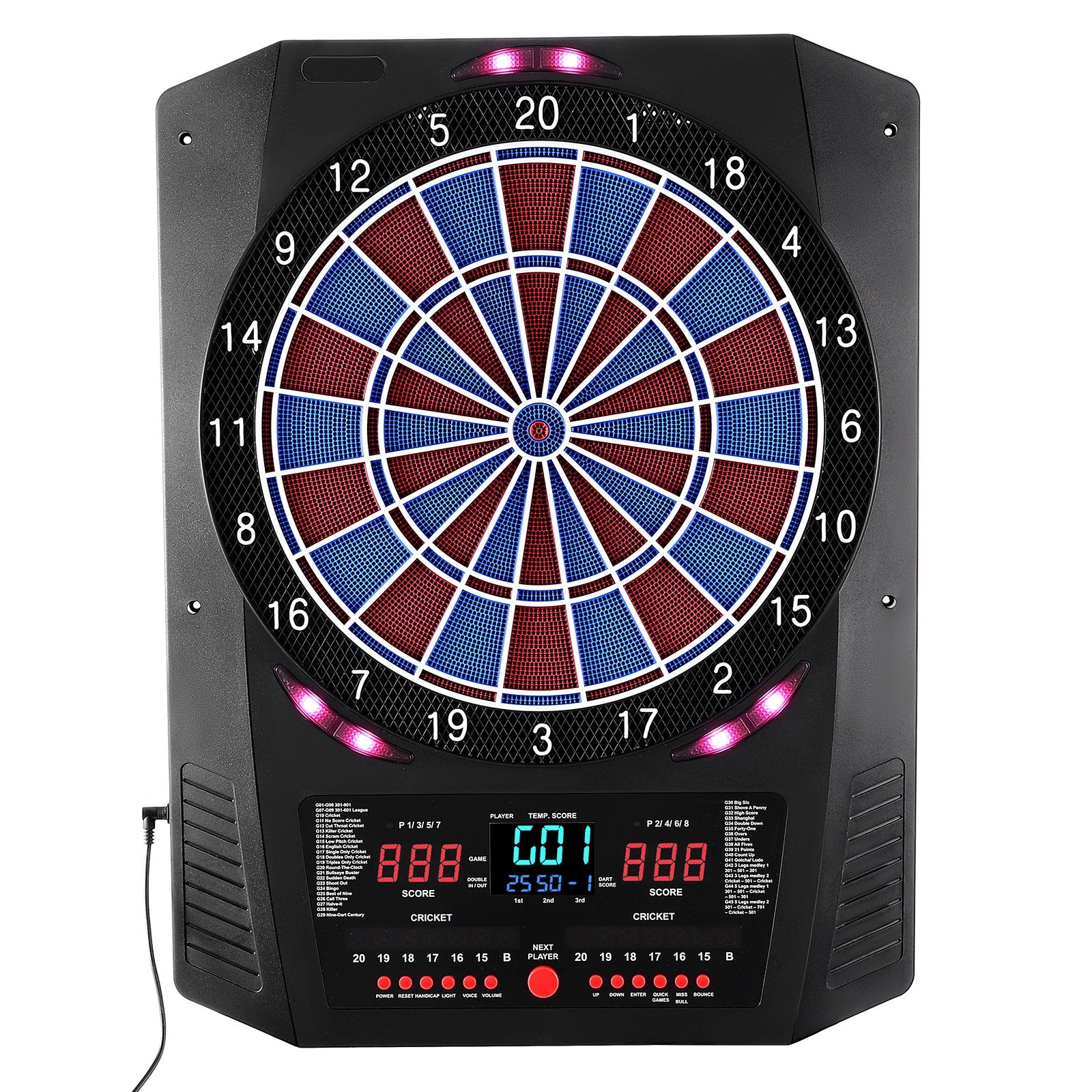 Electronic Dart Board, 336mm Target Dartboard with 45 Games & 474 Variations for Up to 8 Players, 6 Dart V952-DZFBB135INCHUY3BZ001V9