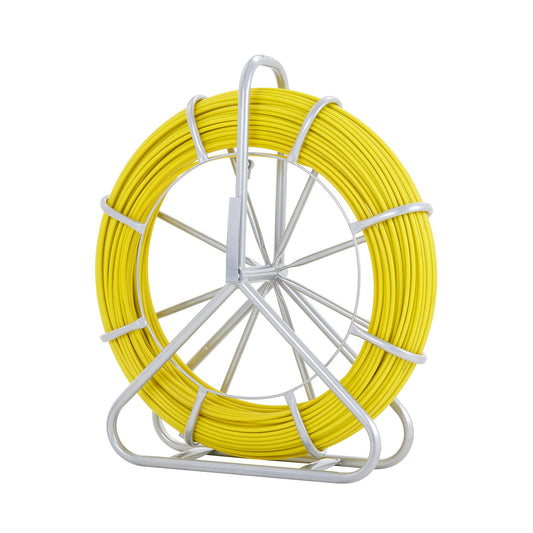 Fish Tape Fiberglass, 150 m, 7.9 mm, Duct Rodder Fishtape Wire Puller, Cable Running Rod with Steel Reel V952-DZJYD516492FT7WCTV0