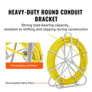 Fish Tape Fiberglass, 150 m, 7.9 mm, Duct Rodder Fishtape Wire Puller, Cable Running Rod with Steel Reel V952-DZJYD516492FT7WCTV0