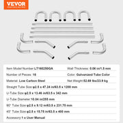DIY Universal Exhaust Kit 16 Pieces Exhaust Pipe Kit with Slip-Fit Joint V952-DZPQGTJ16PCSWRBW6V0
