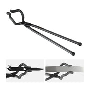 Blacksmith Tongs, 463mm Z V-Bit Tongs, Carbon Steel Forge Tongs with A3 Steel Rivets, for Knife Blades, Long V952-DZQDPQZV18YZLIJY0V0