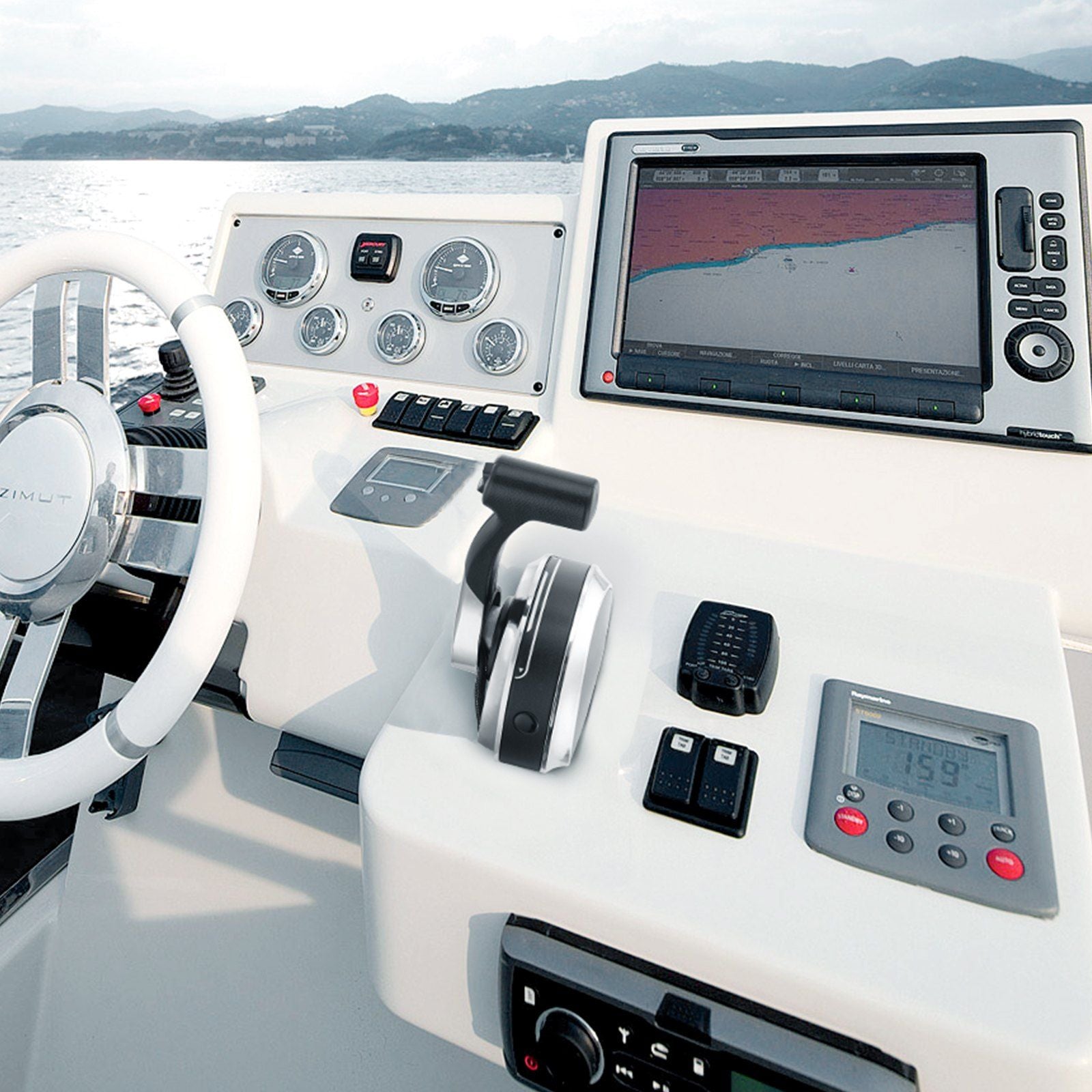 Boat Throttle Control, 8M0059686 Top-Mounted Outboard Remote Control Box for Mercury PT 2-Stroke, Marine V952-DZSCYMKZQMER2IOPMV9
