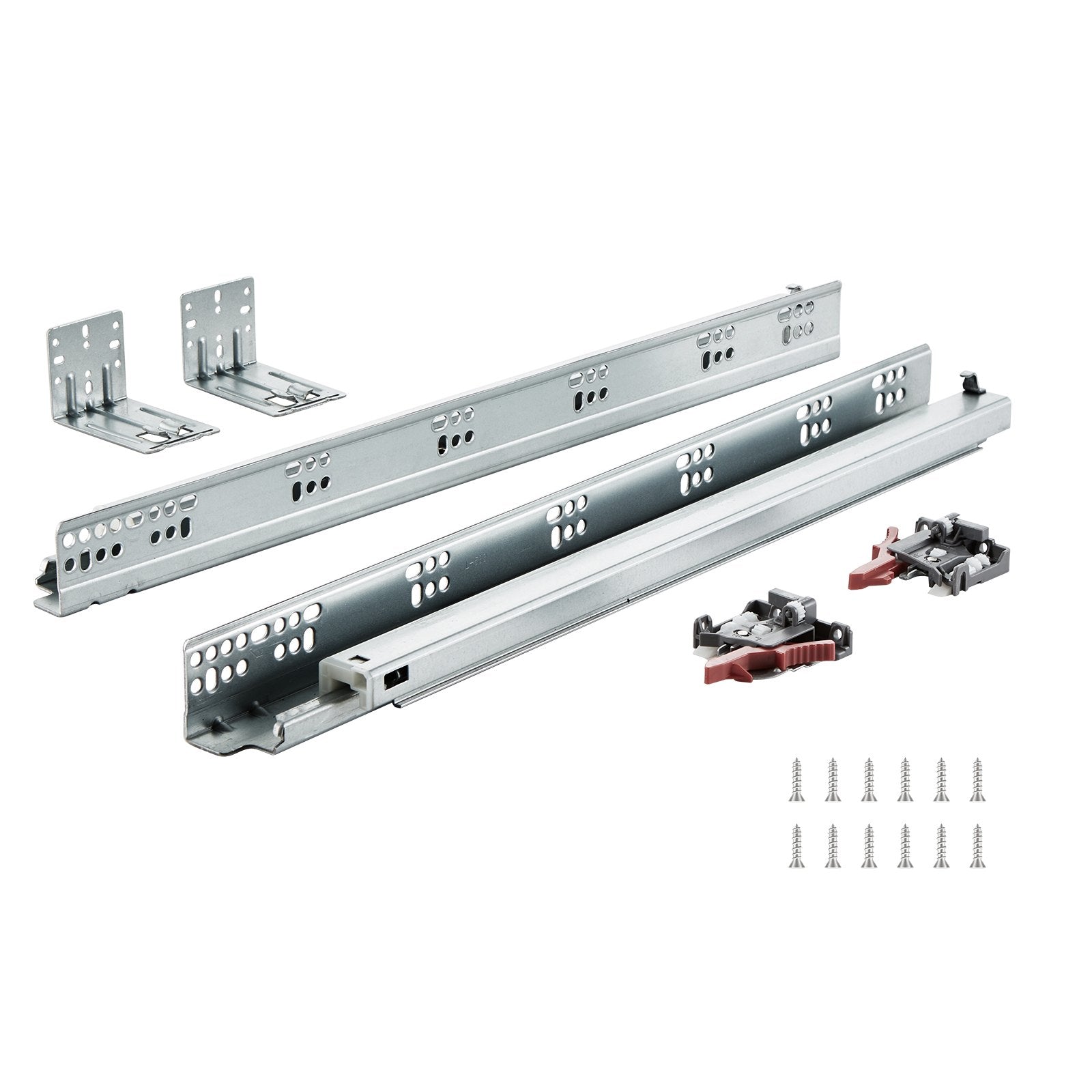 10 Pairs of 533.4mm Drawer Bottom Side Mount Rails, Heavy Duty Full Ball Bearing Extension Steel Track, V952-DZYZSCTHG1001JZM6V0
