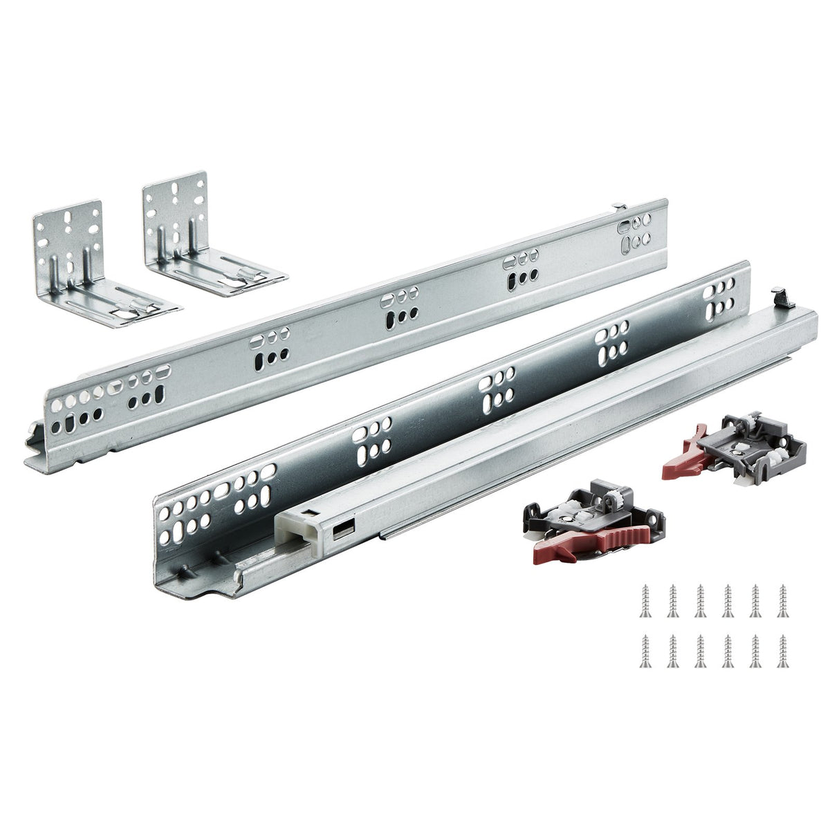 6 Pairs of 457.2mm Drawer Bottom Side Mount Rails, Heavy Duty Full Ball Bearing Extension Steel Track, V952-DZYZSCTHG100X2OPKV0