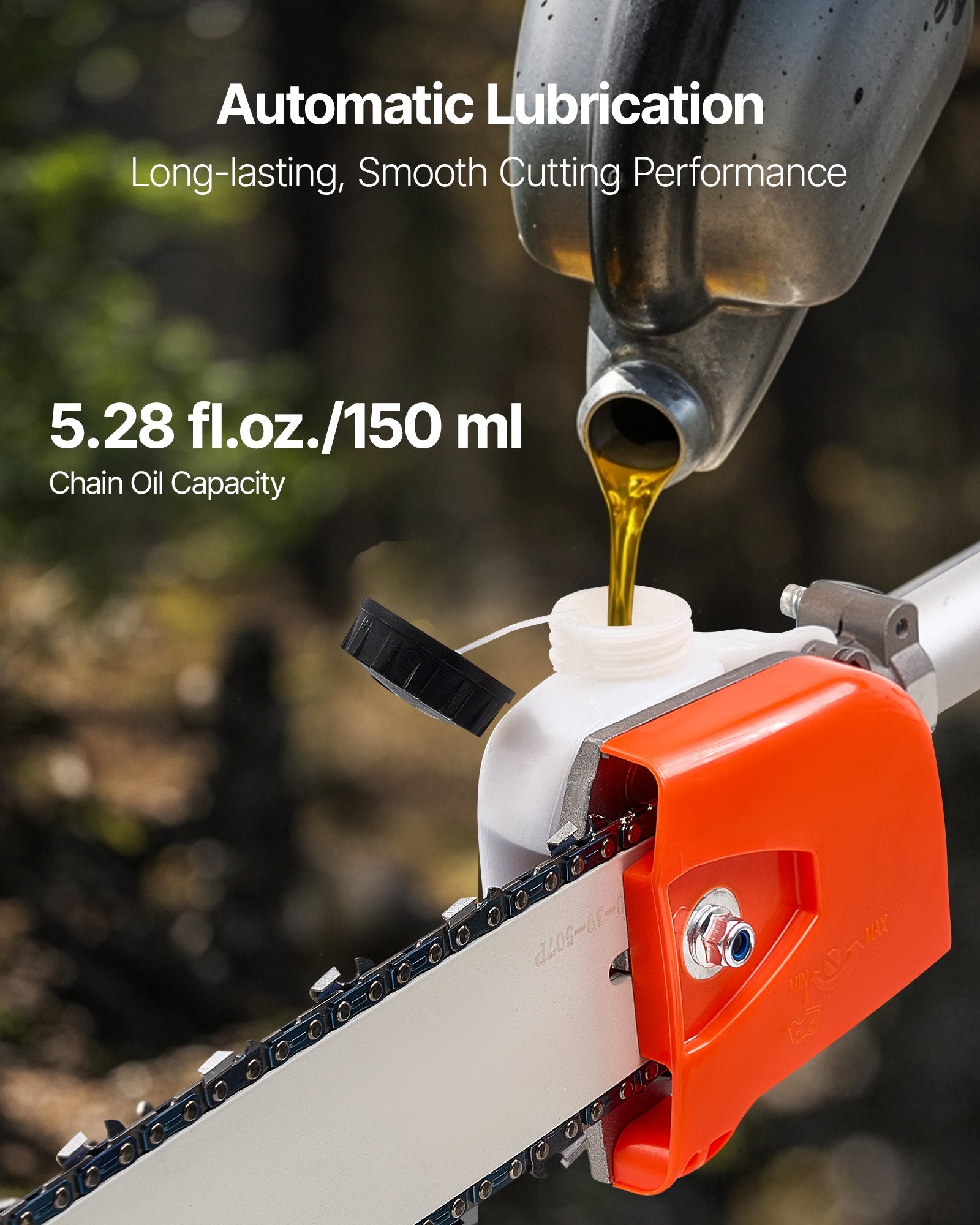 Gas Pole Saw, 33CC 2 Stroke Gas Powered Pole Saws with 20.3 cm Cutting Bar, Cordless Tree Trimmer with 850ml V952-ECCYJCS10INCBO9MA002V0
