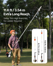 Gas Pole Saw, 33CC 2 Stroke Gas Powered Pole Saws with 20.3 cm Cutting Bar, Cordless Tree Trimmer with 850ml V952-ECCYJCS8INCHCL6X7002V0