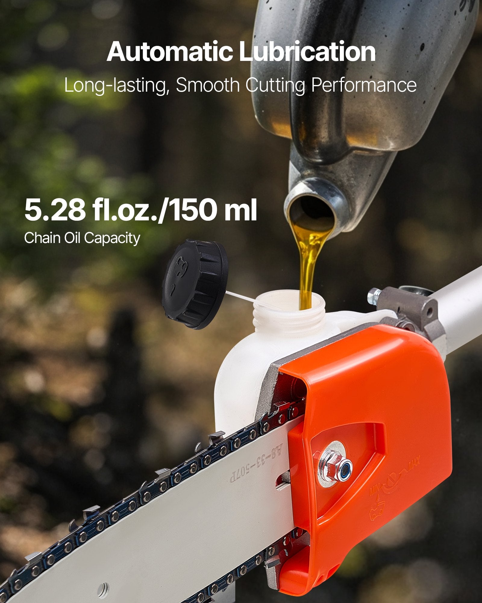 Gas Pole Saw, 33CC 2 Stroke Gas Powered Pole Saws with 20.3 cm Cutting Bar, Cordless Tree Trimmer with 850ml V952-ECCYJCS8INCHCL6X7002V0