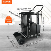 Welding Cart, 2-Tier Heavy Duty Welder Cart with Anti-Theft Lockable Cabinet, 265LBS Weight Capacity, 360 V952-ECDCHJTC265LB8FATV0