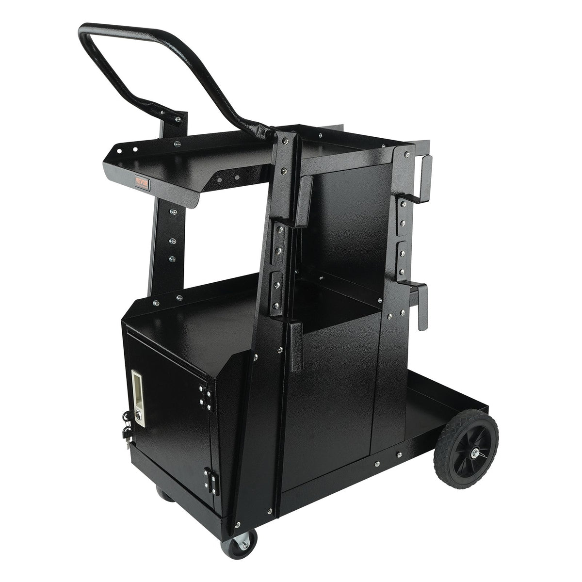 Welding Cart, 2-Tier Heavy Duty Welder Cart with Anti-Theft Lockable Cabinet, 265LBS Weight Capacity, 360 V952-ECDCHJTC265LB8FATV0