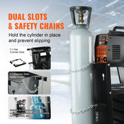 Welding Cart, 2-Tier 4 Drawers Welder Cart with 265 LBS Weight Capacity, Swivel Wheels, Tank Storage Safety V952-ECSTHJTC265LBXFETV0