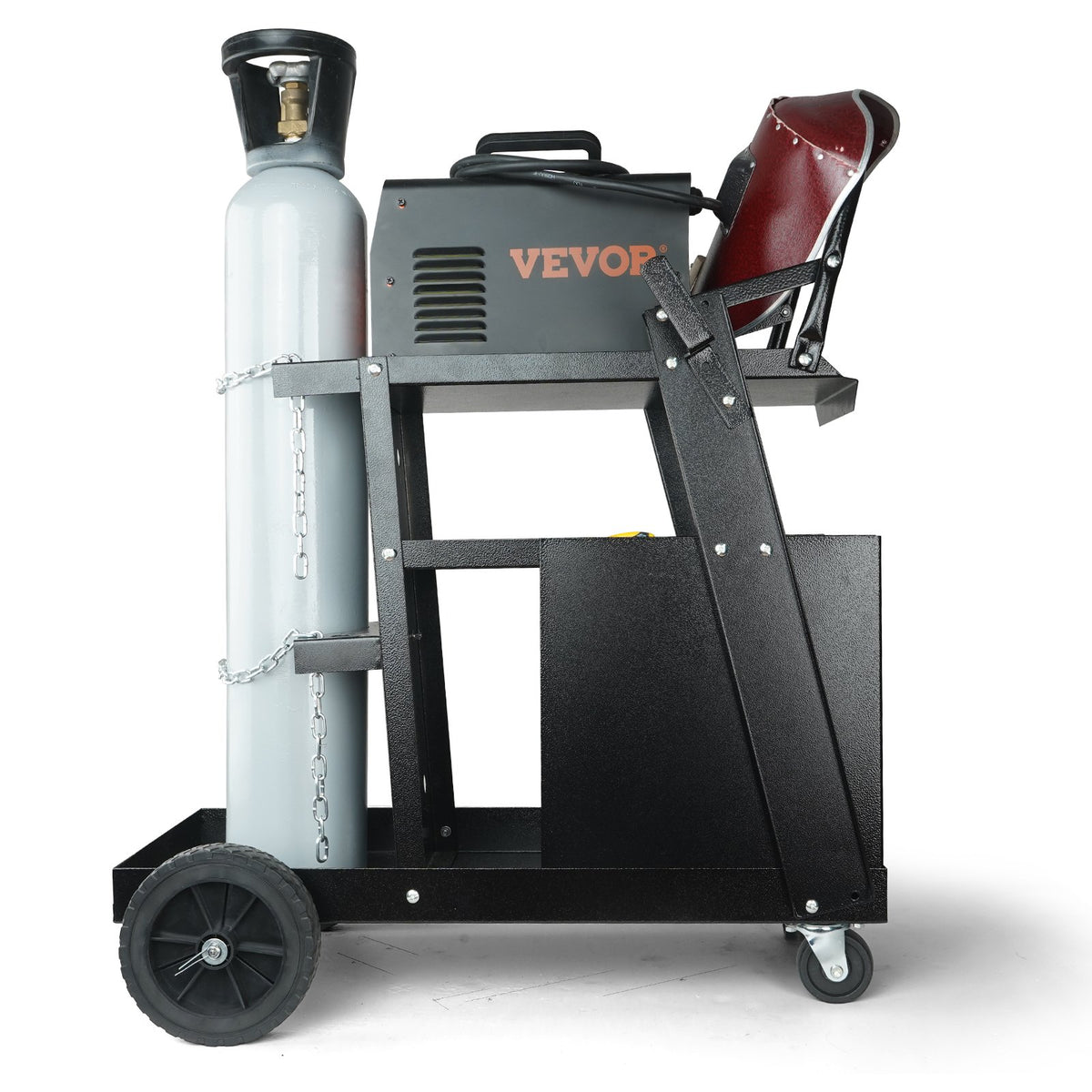Welding Cart, 2-Tier 4 Drawers Welder Cart with 265 LBS Weight Capacity, Swivel Wheels, Tank Storage Safety V952-ECSTHJTC265LBXFETV0