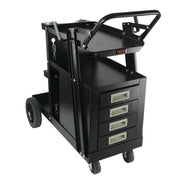 Welding Cart, 2-Tier 4 Drawers Welder Cart with 265 LBS Weight Capacity, Swivel Wheels, Tank Storage Safety V952-ECSTHJTC265LBXFETV0