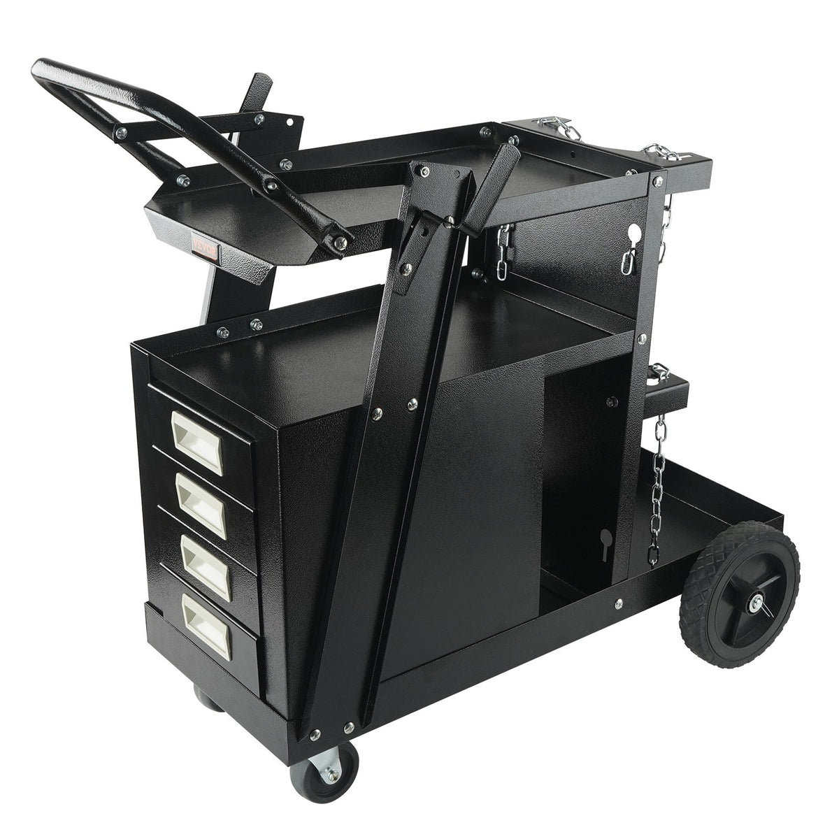 Welding Cart, 2-Tier 4 Drawers Welder Cart with 265 LBS Weight Capacity, Swivel Wheels, Tank Storage Safety V952-ECSTHJTC265LBXFETV0