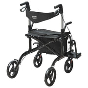 2 in 1 Rollator Walker & Transport Chair for Seniors, Folding Rolling Walker Wheelchair Combo & Footrests, V952-EHYZXQCKJLQ8L86XDV0