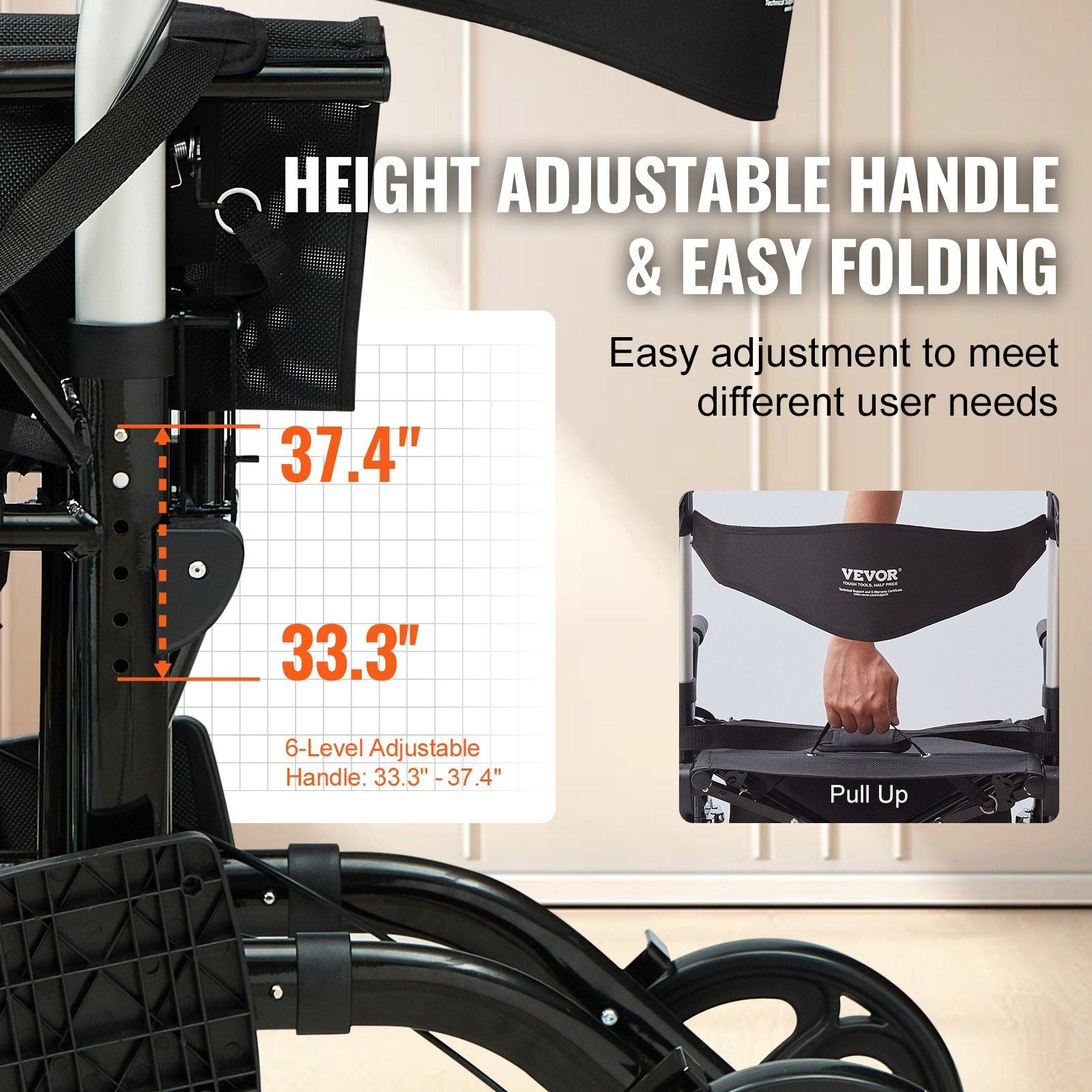 2 in 1 Rollator Walker & Transport Chair for Seniors, Folding Rolling Walker Wheelchair Combo & Footrests, V952-EHYZXQCKJLQ8L86XDV0