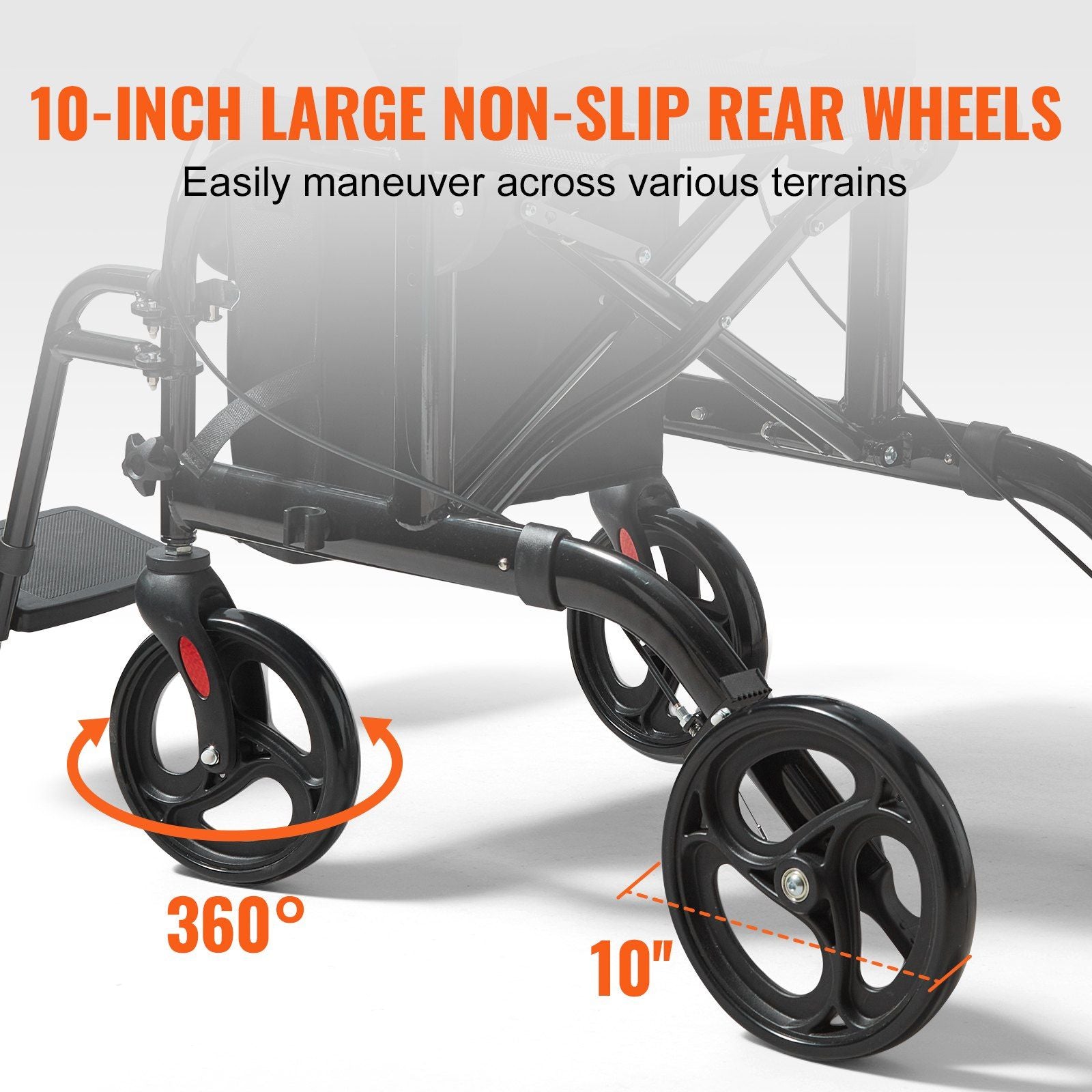 2 in 1 Rollator Walker & Transport Chair for Seniors, Folding Rolling Walker Wheelchair Combo & Footrests, V952-EHYZXQCKJLQ8L86XDV0