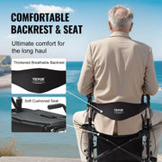2 in 1 Rollator Walker & Transport Chair for Seniors, Folding Rolling Walker Wheelchair Combo & Footrests, V952-EHYZXQCKJLQ8L86XDV0