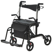 2 in 1 Rollator Walker & Transport Chair for Seniors, Folding Rolling Walker Wheelchair Combo & Footrests, V952-EHYZXQCKJLQ8L86XDV0
