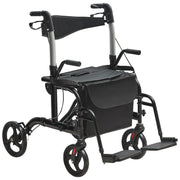 2 in 1 Rollator Walker & Transport Chair for Seniors, Folding Rolling Walker Wheelchair Combo & Footrests, V952-EHYZXQCKJLQ8L86XDV0