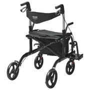 2 in 1 Rollator Walker & Transport Chair for Seniors, Folding Rolling Walker Wheelchair Combo & Footrests, V952-EHYZXQCKJLQ8L86XDV0
