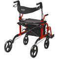 2 in 1 Rollator Walker & Transport Chair for Seniors, Folding Rolling Walker Wheelchair Combo & Footrests, V952-EHYZXQCKJLQ8WW1ZSV0