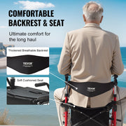 2 in 1 Rollator Walker & Transport Chair for Seniors, Folding Rolling Walker Wheelchair Combo & Footrests, V952-EHYZXQCKJLQ8WW1ZSV0