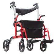 2 in 1 Rollator Walker & Transport Chair for Seniors, Folding Rolling Walker Wheelchair Combo & Footrests, V952-EHYZXQCKJLQ8WW1ZSV0