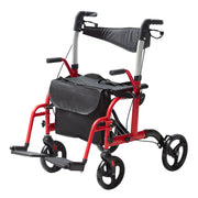 2 in 1 Rollator Walker & Transport Chair for Seniors, Folding Rolling Walker Wheelchair Combo & Footrests, V952-EHYZXQCKJLQ8WW1ZSV0
