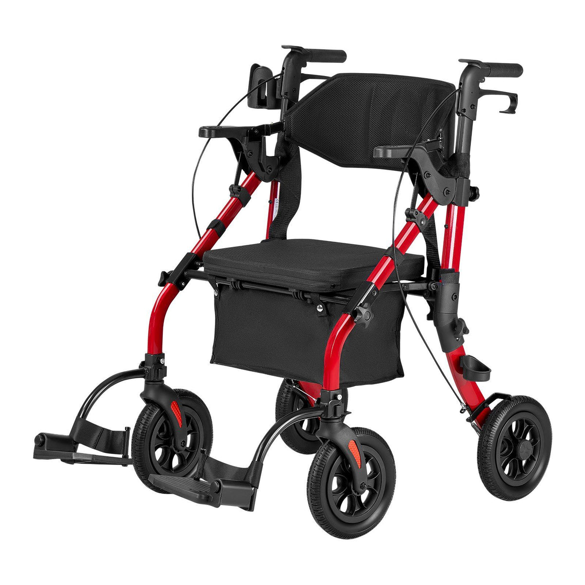2-in-1 Rollator Walker & Transport Chair for Seniors, Foldable Rolling Walker Wheelchair, Lightweight V952-EHYZXQHSLHJ1ZK7KY001V0