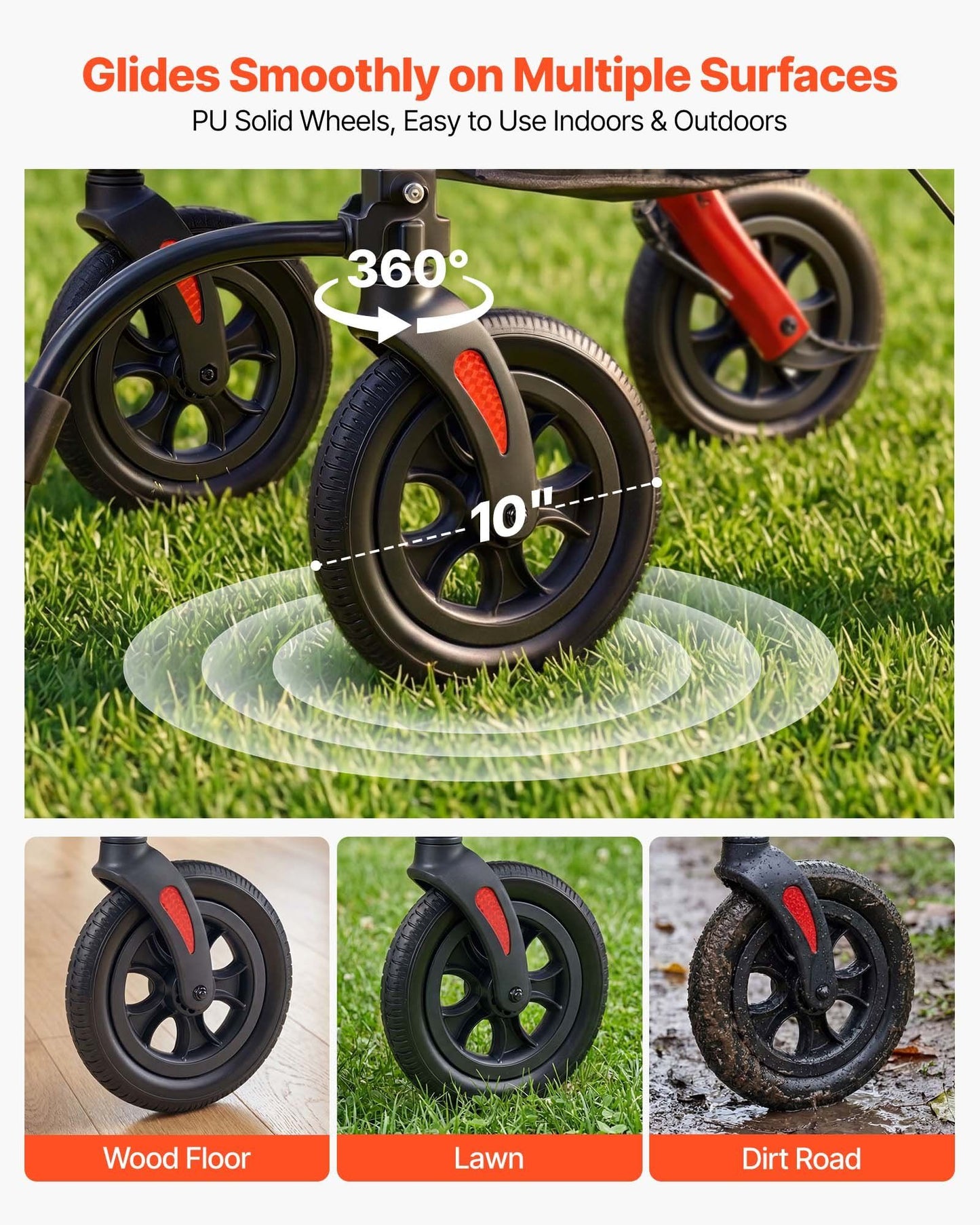 2-in-1 Rollator Walker & Transport Chair for Seniors, Foldable Rolling Walker Wheelchair, Lightweight V952-EHYZXQHSLHJ1ZK7KY001V0