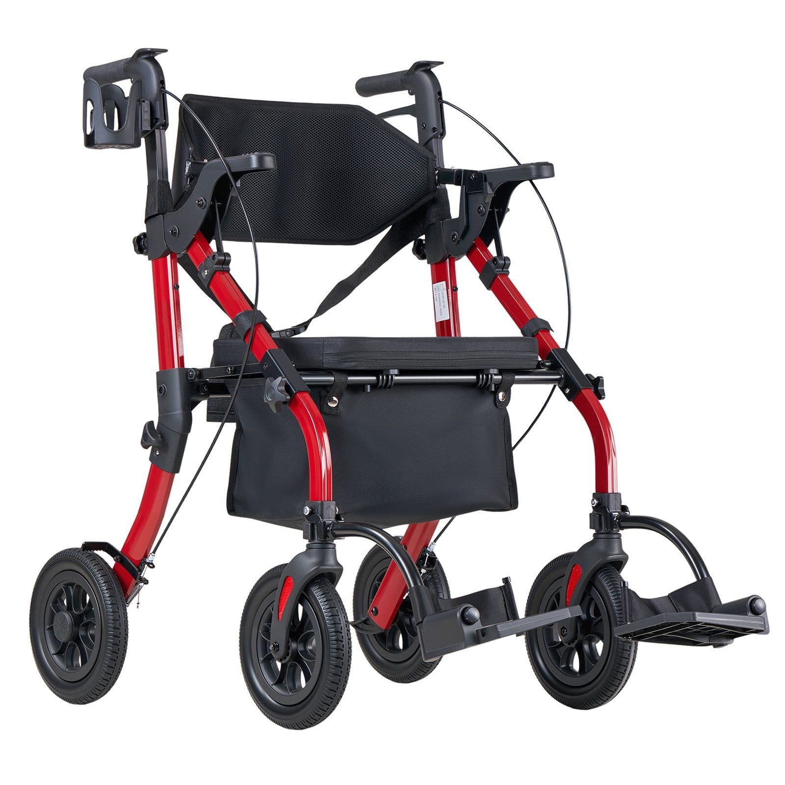 2-in-1 Rollator Walker & Transport Chair for Seniors, Foldable Rolling Walker Wheelchair, Lightweight V952-EHYZXQHSLHJ1ZK7KY001V0
