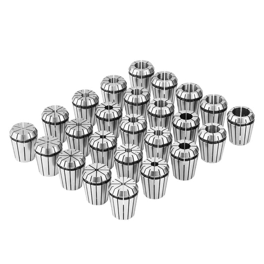 25 pcs ER32 Collet Set, 1/16''-13/16'', ER32 Spring Collet Chuck Set, 0.0006"/15 um TIR Lathe Chuck Tool with V952-ERJTER3225J000A7AV0