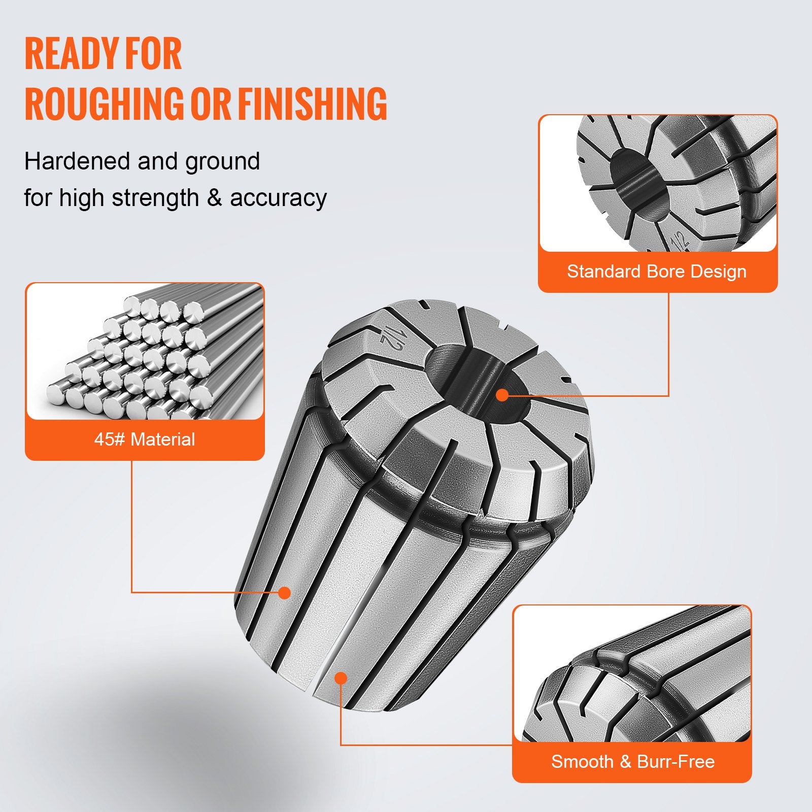 25 pcs ER32 Collet Set, 1/16''-13/16'', ER32 Spring Collet Chuck Set, 0.0006"/15 um TIR Lathe Chuck Tool with V952-ERJTER3225J000A7AV0