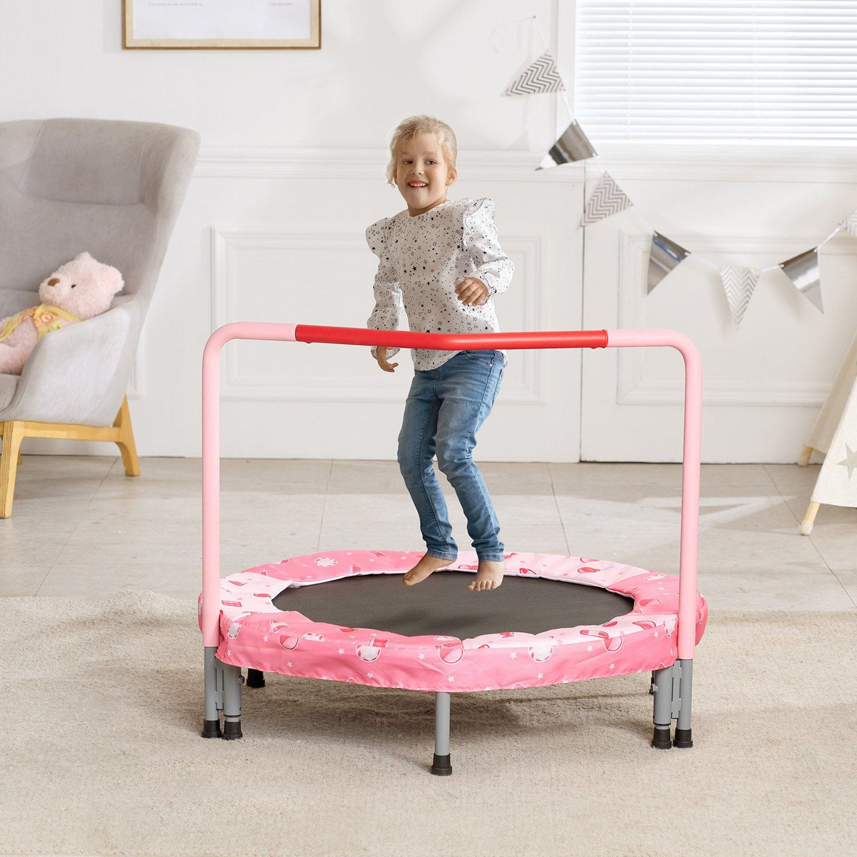 36" Kids Trampoline, 3FT Indoor Outdoor Trampoline, Foldable Mini Trampoline with Handle, Rebounder V952-ETBC36YCYXBC32C6DV0