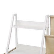 3-Tier Kids Bookshelf, Toy Storage Organizer for Toddler, Book Shelf for Kids Rooms with Sling Book Rack and V952-ETCWJJDJS314YWJPR001V0