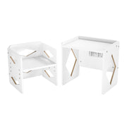Montessori Weaning Table and Chair Set, Wooden Toddler Table and Chair Set for Aged 1-5, Adjustable Height V952-ETDNZY151321XG9U9V0