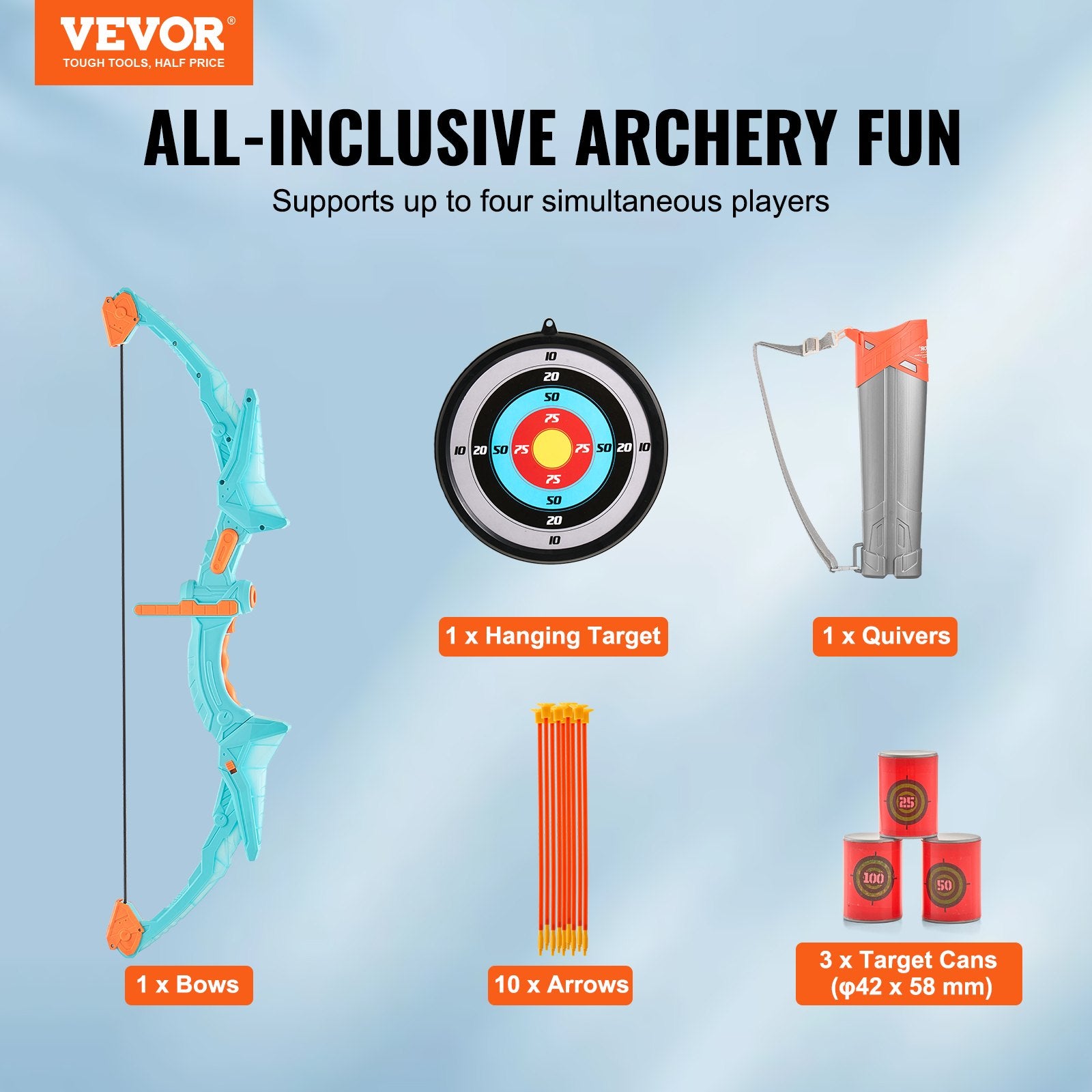 Kids Bow and Arrow Set LED Light Up Outdoor Archery Kit Children 10 Arrows V952-ETGJTZDBTZDBZO2Z7V9
