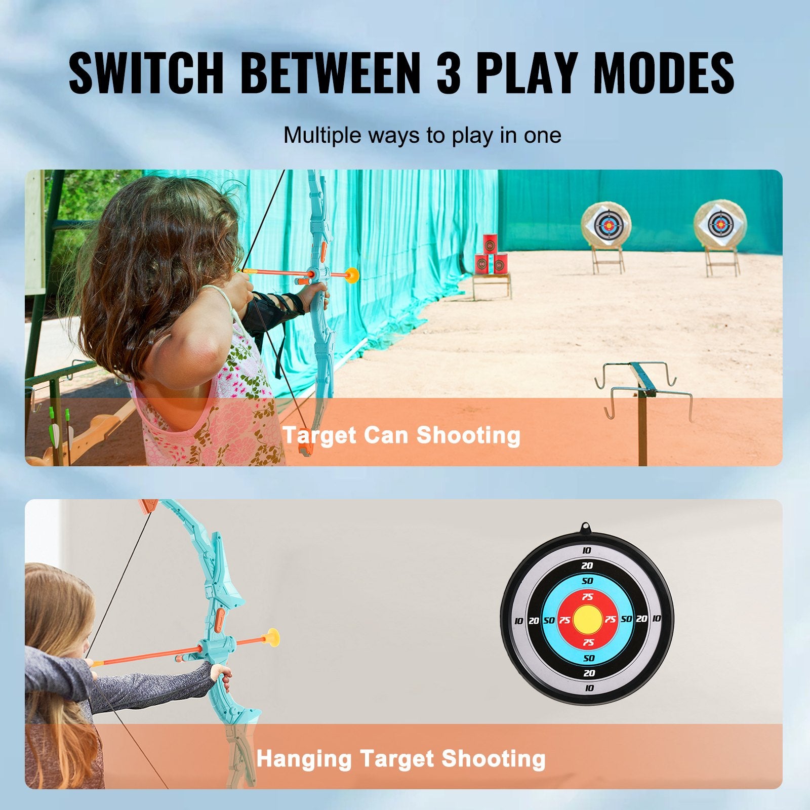 Kids Bow and Arrow Set LED Light Up Outdoor Archery Kit Children 10 Arrows V952-ETGJTZDBTZDBZO2Z7V9