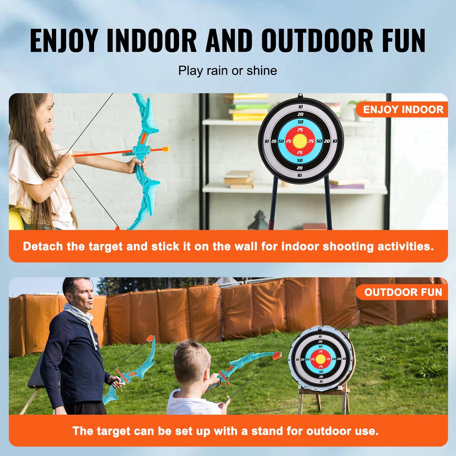 Kids Bow and Arrow Set LED Light Up Outdoor Archery Kit Children 10 Arrows V952-ETGJTZDBTZDBZO2Z7V9