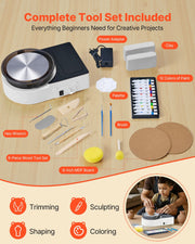 Mini Pottery Wheel, 158 mm Turntable, Forward and Reverse Rotation, Adjustable Speed, Electric Clay Wheel for V952-ETLPJFXBSWJBCWB9P001V3