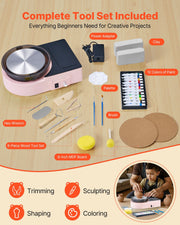 Mini Pottery Wheel, 158 mm Turntable, Forward and Reverse Rotation, Adjustable Speed, Electric Clay Wheel for V952-ETLPJFXFSWJBBPLIL001V3