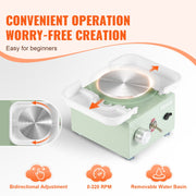 Mini Pottery Wheel, 0-320RPM Adjustable Speed Detachable Basin Forming Machine, 2.56in/3.94in 2 Turntables V952-ETLPJMNXWJBSCU1O5V3