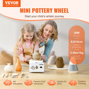 Mini Pottery Wheel Electric Ceramic Wheel Machine 0-320RPM Speed White V952-ETLPJMNXWJBSDTCZ1V3