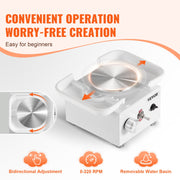 Mini Pottery Wheel Electric Ceramic Wheel Machine 0-320RPM Speed White V952-ETLPJMNXWJBSDTCZ1V3